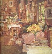 Childe Hassam The Room of Flowers (nn03) USA oil painting reproduction